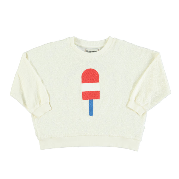 Piupiuchick Sweatshirt | Ecru W/ Ice Cream Print