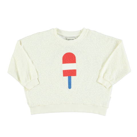 Piupiuchick Sweatshirt | Ecru W/ Ice Cream Print