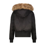 SCOTCH BONNET Teen Classic Canvas Bomber Black/Natural Fur 64