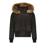 SCOTCH BONNET Teen Classic Canvas Bomber Black/Natural Fur 64