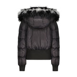 SCOTCH BONNET Teens Full Fur Bomber Black/White Stripe Fur 66