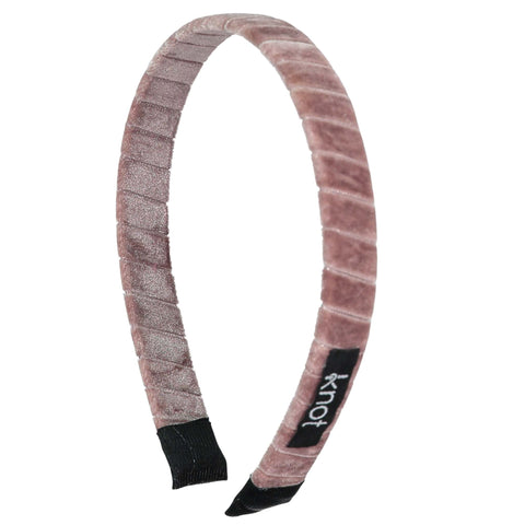 Knot Hairbands Velvet Ribbon Headband // Blush