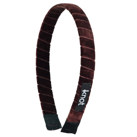 Knot Hairbands Velvet Ribbon Headband // Cocoa