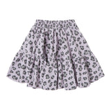 Tocoto Vintage Plush Mini Skirt Animal Print Purple