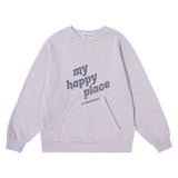 Tocoto Vintage Pockets Sweatshirt " My Happy Place" Lilac