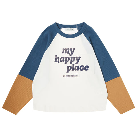 Tocoto Vintage T-Shirt " My Happy Place" Off White