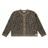 Tocoto Vintage Animal Print Knitted Jacket Brown