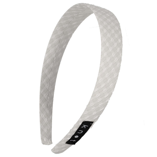 Knot Hairbands Seersucker Headband // White