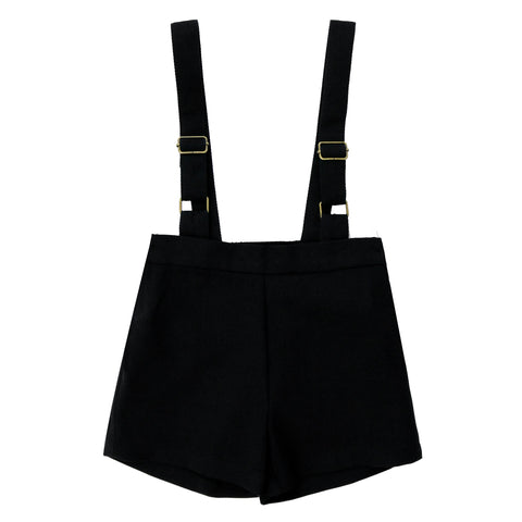 Coco Blanc Black Suspender Shorts