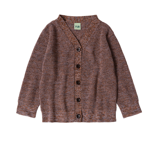 Fub V-neck Cardigan Heather Melange