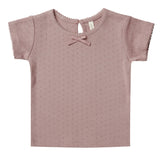 Quincy Mae Pointelle Tee | Lilac