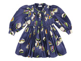 Morley Trudy long Bellprint Blue Dress