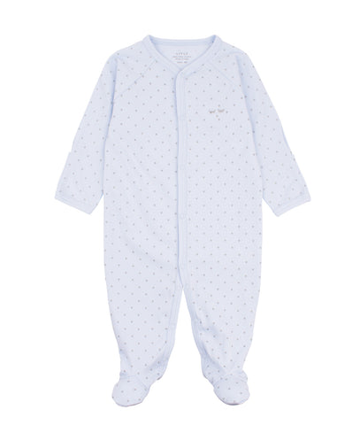 Livly Saturday Simplicity Footie blue/silver dots