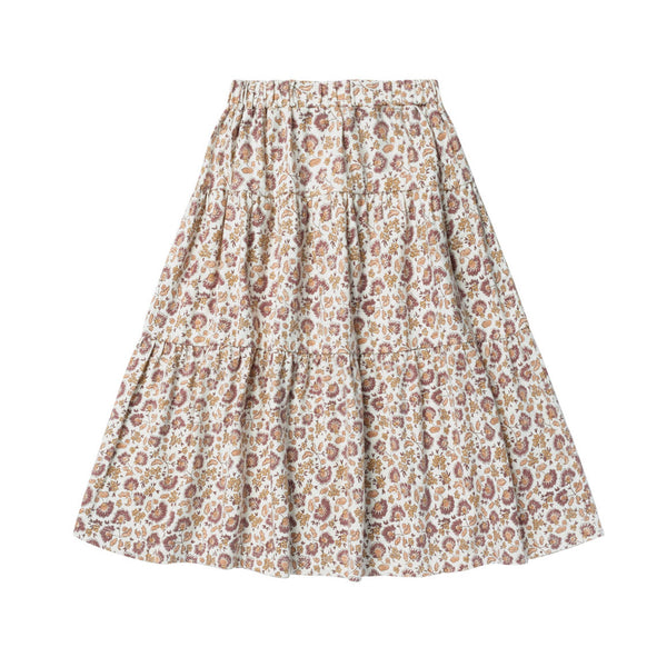 RYLEE & CRU TIERED MIDI SKIRT || MAGNOLIA