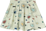 Beau Loves Natural Hearts & Masks Lines Circle Skirt