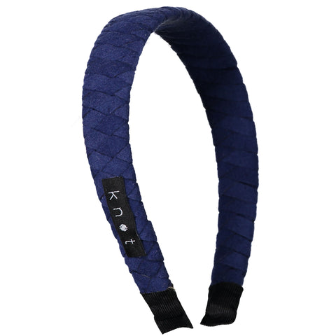 KNOT FELT BRAIDED HEADBAND // COBALT