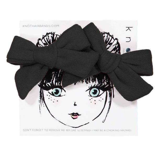 KNOT FELT MINI BOW SET // BLACK