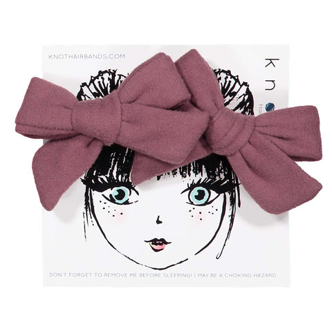 KNOT FELT MINI BOW SET // PLUM