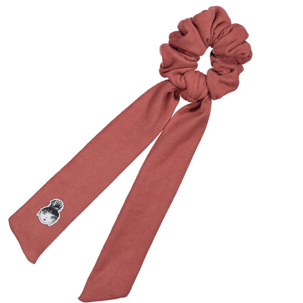 KNOT FELT SCARF SCRUNCHIE // ROSE