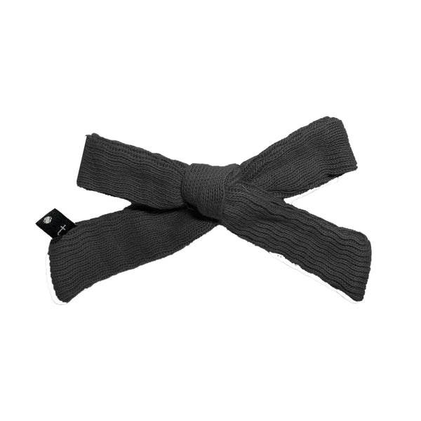 KNOT KNIT BOW CLIP // BLACK