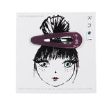 KNOT KNOT SIGNATURE JUMBO CLIP // PLUM