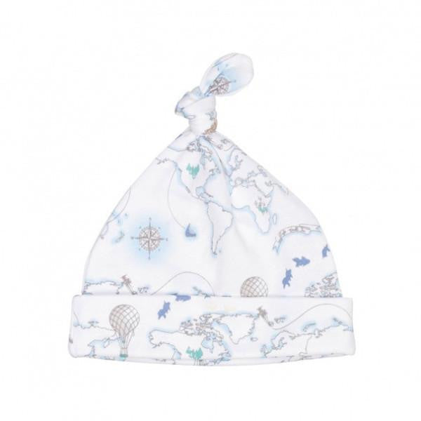 LIVLY BLUE WORLD MAP TOSSIE HAT - BABY ELAINE