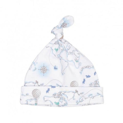 LIVLY BLUE WORLD MAP TOSSIE HAT - BABY ELAINE