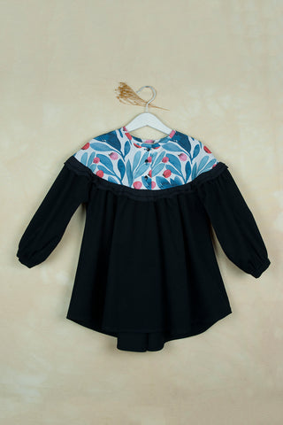 POPELIN Black Yolk Dress