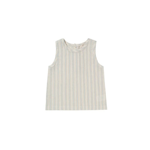 QUINCY MAE WOVEN TANK | SKY STRIPE