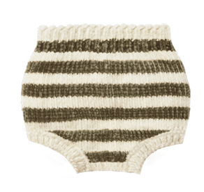 RYLEE & CRU CHENILLE BLOOMER OLIVE STRIPE