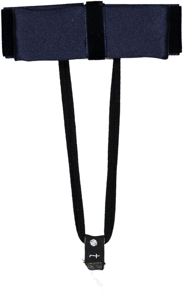 KNOT SILK + VELVET BOW BAND NAVY