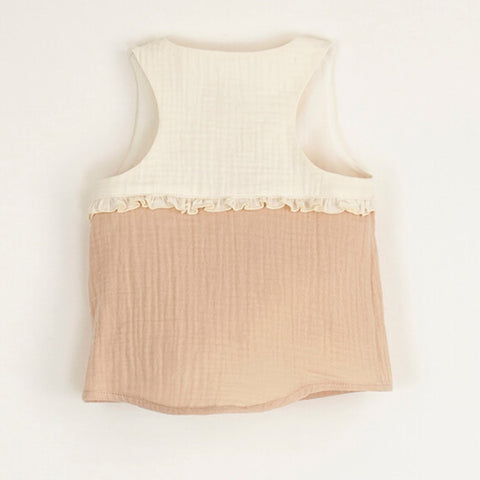 Popelin Pink Sleeveless Organic Shirt