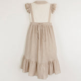 Popelin Organic Sand Dress With Baby-Style Collar