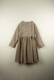 Popelin Raglan sleeve taupe dress