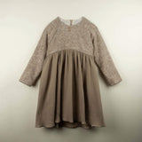 Popelin Raglan sleeve taupe dress