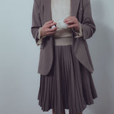 Unlabel Amaze Plise Skirt Taupe