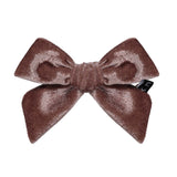 KNOT VELVET BOW CLIP // POWDER PURPLE