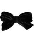 KNOT VELVET BOW CLIP Black