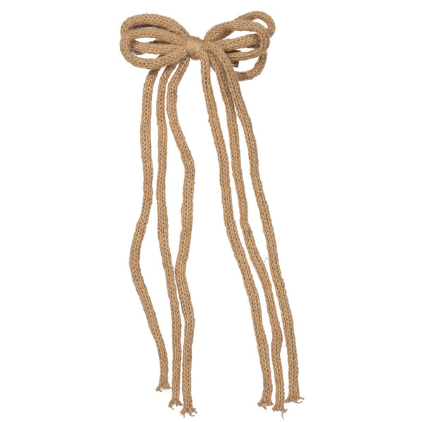 KNOT YARN BOW CLIP // CARAMEL