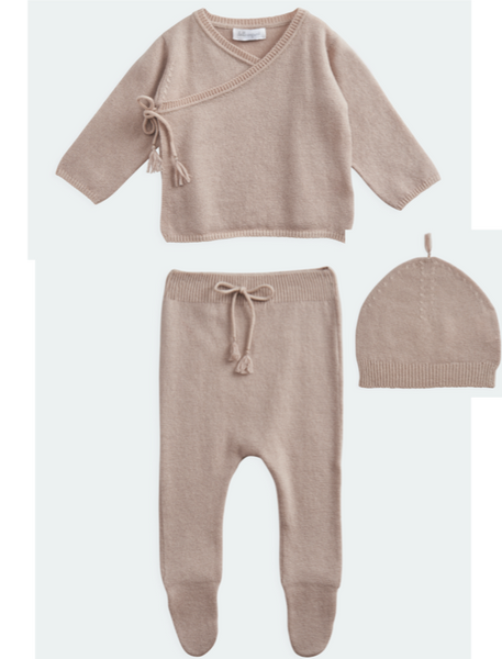 BELLE ENFANT Wrap Top, Leggings Set Rose