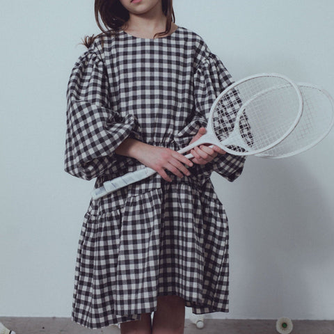 Unlabel Sympathy Dress Milk/Black Check